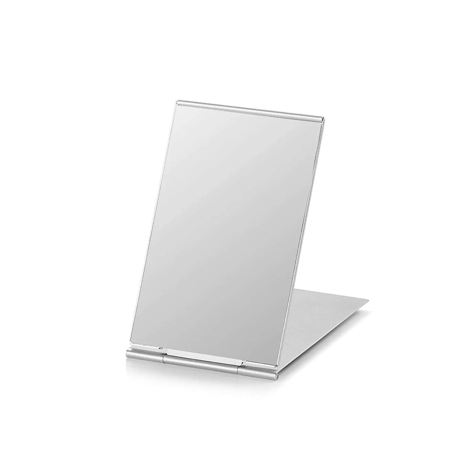 Miroir pliant et Portable, miroir de maquillage, de voyage, Compact, Ultra-fin, coque en aluminium, Durable