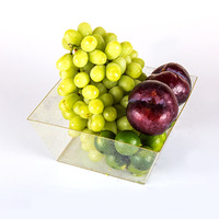 Fabrieksgroothandel wegwerp plastic PS transparante vierkante saladekommen fruitkommen groentebakjes voor restaurantbuffet