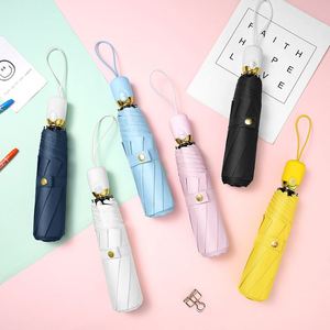 Wholesale Promotional Mini Foldable <b>Umbrellas</b> <b>Windproof</b> 3 Fold Uv Sun Custom Logo Prints Rain Folding Clear <b>Umbrella</b> - Product Image 2