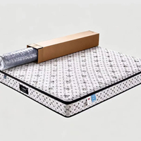 Colchón Plegable Económico en Caja, de Tela, para Hotel, con Látex Natural, Gel, Espuma Viscoelástica y Resortes Ensacados