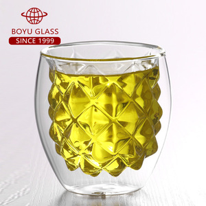 <span class=keywords><strong>Tasse</strong></span> en <span class=keywords><strong>verre</strong></span> borosilicaté épais transparent Double paroi café whisky <span class=keywords><strong>verre</strong></span> à vin pour boissons de jus de lait - Product Image 1