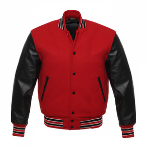 Chaqueta universitaria de cuero y lana para hombre al por mayor, chaquetas universitarias de béisbol con letras personalizadas para hombre, chaquetas de cuero para hombre - Product Image 1