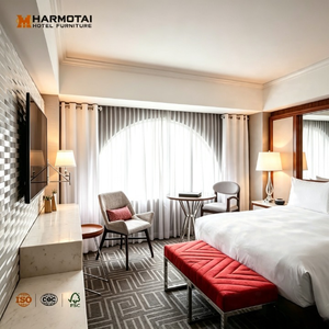 Juego de Muebles de Hotel Comerciales Neoclásicos de San Francisco, Estructura de Cama de Madera Enchapada, Mesa de Noche, Sillón, para Dormitorio o Apartamento - Product Image 2