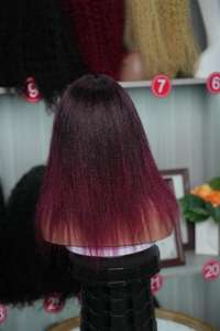 Perruque afro droite Yaki pour femmes, 14 pouces de long, fibre synthétique résistante à la chaleur, bonnet en maille élastique, densité 180% - Product Image 2