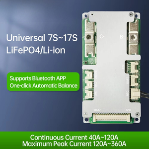 ระบบจัดการแบตเตอรี่อัจฉริยะสำหรับจักรยานไฟฟ้า 40A 60A 100A 120A 7S 8S 24V 13S 14S 36V 15S 16S 48V 17S รองรับแบตเตอรี่ LiFePO4 และ Li-ion พร้อมพอร์ต UART RS485 CAN - Product Image 2