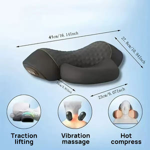 Bantal tengkuk ergonomis, dengan getaran pemanasan traksi pemijat leher untuk tubuh dan pinggang meredakan sakit leher - Product Image 5