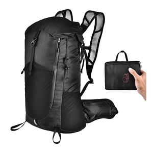 Sac à dos pliable étanche avec fermeture à glissière sac d'hydratation de jour pour les sports de plein air compressible et fait de doublure en polyester - Product Image 1