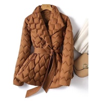 Manteau en duvet et coton tendance automne-hiver 2026, vêtements pour femmes grandes tailles, veste en coton cintrée à la taille, vestes polyvalentes