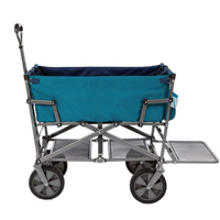 Chariot utilitaire pliable en acier inoxydable robuste - Chariot de courses pliable - Capacité de plus de 100 L - Poignée réglable - Roues universelles