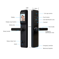Cerradura Inteligente WiFi Tuya con Manija, Huella Dactilar, Contraseña, Tarjeta RFID, Control por Aplicación, Entrada sin Llave, Seguridad Electrónica