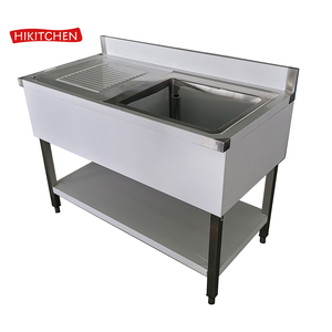 Évier commercial en acier inoxydable 201/304 résistant à la corrosion pour hôtel, restaurant, <span class=keywords><strong>camping</strong></span>, pour la préparation et le nettoyage des aliments - Product Image 1