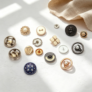 Round Metal Snap <b>Buttons</b> With Floral Emboss And Rhinestone Decoration Vintage Style Nickel Free For Clothing Accessories - Product Image 1
