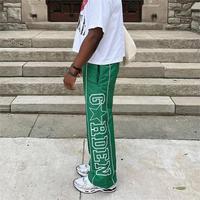 Pantalon de Survêtement en Nylon à Bandes Latérales, Léger, Coupe Large, Jogger, Impression Sérigraphique, pour Homme, Séchage Rapide