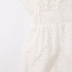 Vestido Midi de Verano Personalizado 2026 para Mujer, de Algodón con Bordado y Aberturas, Tirantes Finos y Espalda Descubierta, OEM/ODM de Fábrica China - Product Image 6