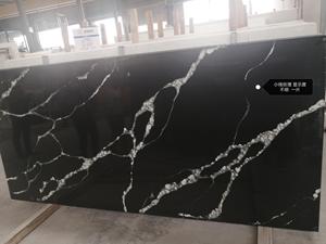 Calacutta artificielle pierre de quartz noir 15MM d'épaisseur pour comptoir de cuisine table basse dessus de vanité de salle de bain - Product Image 5