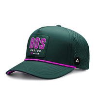Op maat gemaakte rubberen PVC logo luxe 5-panel baseballcap trucker petten waterdichte lasergesneden geperforeerde sport touw pet golf pet