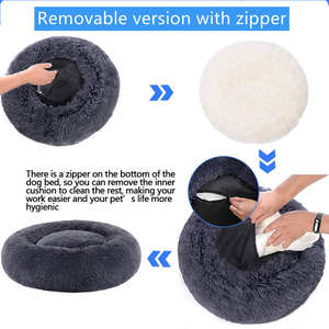 Cama Redonda de Felpa para Mascotas, la Más Vendida, para Invierno, para Perros y Gatos, Cálida, Desmontable, Lavable, Decoración Universal para Todas las Estaciones - Product Image 6