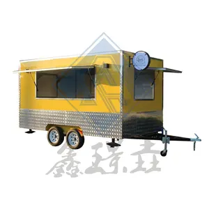 Cheap street four wheel multifunctional mobile food and dining cart snack truck commercial night market food truck
