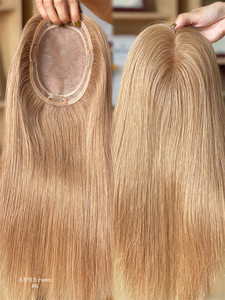 Cabello Humano Virgen Europeo al por Mayor para Mujer, Topper con Cierre de Encaje 5.5x6 Pulgadas, Mono con Cutícula Alineada, Liso Sedoso de 16 Pulgadas, en Stock - Product Image 1