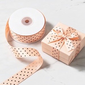 Metallic Gold Foil Printed <b>Ribbon</b> Custom Design For Luxury Gift Packaging Party Decoration - Product Image 4