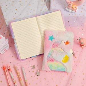 Carnet à couverture rigide de haute qualité en forme de queue de sirène, avec serrure et clés, design mignon de dessin animé, pour cadeau d'enfant - Product Image 5