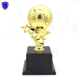 Trofeo de metal dorado con forma de bola de estrella para eventos deportivos, trofeo conmemorativo de fútbol, 6,4 pulgadas, n. ° 19458 - Product Image 2