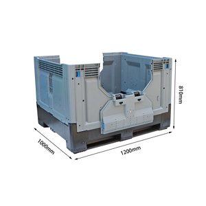 JOIN Large Folding 1200*1000*810mm Logistic Plastic Foldable Crate HDPE Collapsible Euro Plastic Pallet Box For Sale
