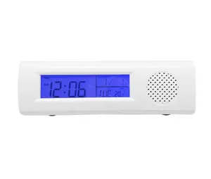 Jam senter, Radio FM waktu jam (12h/ 24h) pengingat ulang tahun suhu C / F Jam Alarm/Snooze (9 jenis Alarm)