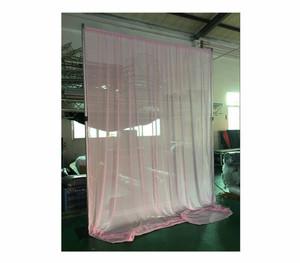 Soporte ajustable para telón de fondo de boda, cortina romántica rosa transparente, tubo y cortina para decoración - Product Image 2