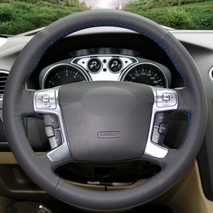 Cosido a mano negro PU Artificial LeatherSteering cubierta de la rueda para <span class=keywords><strong>Ford</strong></span> <span class=keywords><strong>Mondeo</strong></span> Mk4 2007-2012 S-Max 2008 - Product Image 2