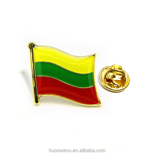 Nhà Máy Trực Tiếp Tùy Chỉnh 2Cm Quốc Gia Cờ Huy Hiệu 2D Thiết Kế Hợp Kim Pin Kim Loại Bướm Nút Ngực Pin Kho - Product Image 1