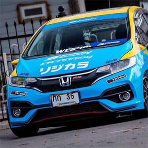 Convient à la modification et à la mise à niveau du grand pare-chocs avant, de la calandre centrale, de la jupe latérale du pare-chocs arrière de la Honda Fit GK5 de <span class=keywords><strong>RS</strong></span>. - Product Image 5