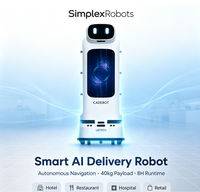 Robot de livraison de nourriture en extérieur, navigation autonome, auto-recharge, pour la livraison multi-immeubles aux restaurants