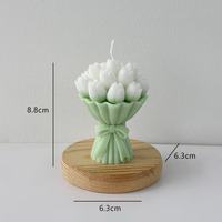 Lilin Aromaterapi Bentuk Buket Tulip Buatan Tangan dengan Lilin Kedelai untuk Hadiah Hari Ibu