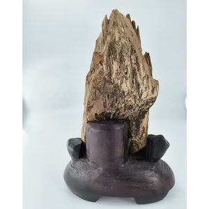 Yixiaji Feng Shui Wooden Sculpture for Chinese New Year Home Decor-Irregular Shape Wood <strong>Handicraft</strong> - Product Image 4