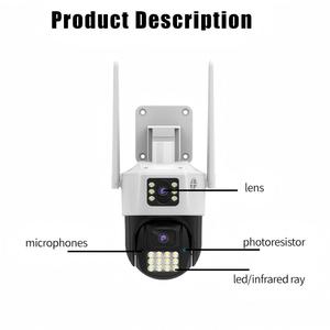 Ống kính kép không dây Wifi/4G điện thoại di động điều 360 từ xa toàn cảnh HD ngoài trời Giám sát <span class=keywords><strong>camera</strong></span> an ninh CMOS IP66 không thấm nước 3MP - Product Image 2