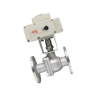 Wholesale Dn50 2 Inch 110v 220v Electric Drive Urgently Carbon Steel 304 Cf8 Electric 2 Way Flange Ball Valve