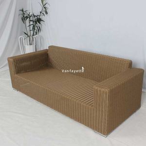 Ensemble de canapés de luxe pour patio extérieur, structure en aluminium, meubles Poltrone Da Giardino, meubles en rotin synthétique - Product Image 4