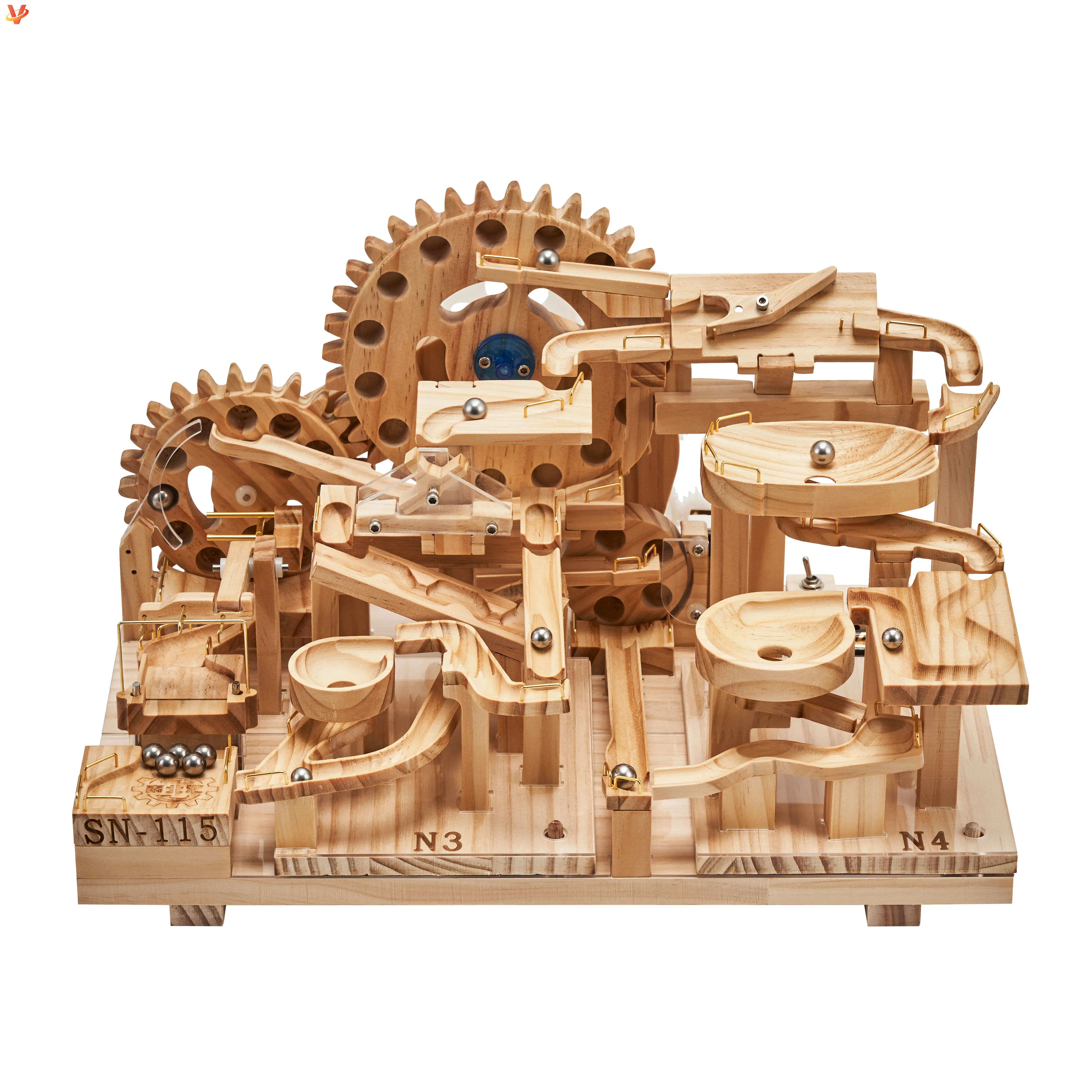 Conjunto de tijolos de brinquedo de madeira DIY para crianças, blocos de construção de labirinto, brinquedos educativos de madeira para crianças, blocos de construção de marmore