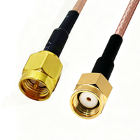 Câble coaxial RG316 à faible perte de 30 cm, connecteur SMA mâle vers RP SMA mâle, 50 ohms, pour antenne RF