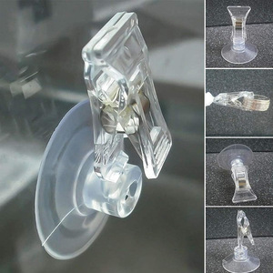 Support publicitaire <span class=keywords><strong>à</strong></span> ventouse de 45 mm pour cartes de visite, avec pinces transparentes pour réfrigérateur, douche, aquarium - Product Image 3