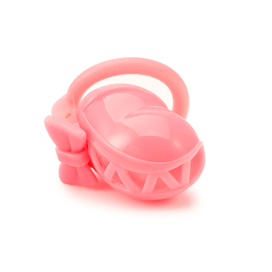 Lồng trinh tiết dành cho nam giới, niệu đạo xốp, màu hồng và trắng, vòng dương vật hình nơ, dụng cụ cai nghiện đồng tính, khóa dương vật, bốn kích cỡ vòng, sản phẩm khiêu dâm người lớn - Product Image 5