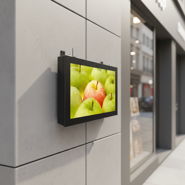 High Brightness IP65 Waterproof Outside LED Display Wall Mounted LCD Signage Advertising Totem Excellent for Outdoor Monitor