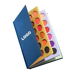2023定制徽标72色书籍风格自有品牌眼影调色板绿色蓝色粉色圣诞眼影调色板