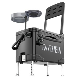 Fishing Box With Wheels Multi Functional 32-45L PP Material <b>Loading</b> Line Storage For Outdoor Fishing Gear - Product Image 2