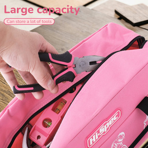 Kit d'outils ménagers rose de 18 pièces Hi-Spec avec marteau, tournevis, pinces, ruban à mesurer pour les réparations à domicile - Product Image 2