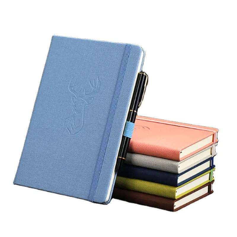 Wholesale Embossed Logo Custom Design Print Hardcover Pu Leather Custom Printed Notebook