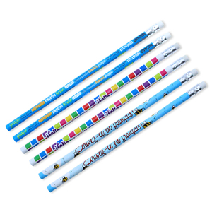 Lot promotionnel en gros de crayons HB en bois rétractables incassables de 7 pouces, personnalisables avec motifs colorés et gomme noire - Product Image 4