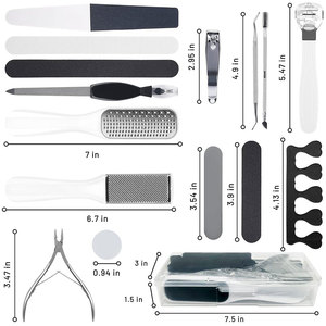 Stainless Steel Pedicure Set Customizable Manicure <b>Nail</b> Care Grooming <b>Kit</b> for Salon Spa and Home Use - Product Image 2