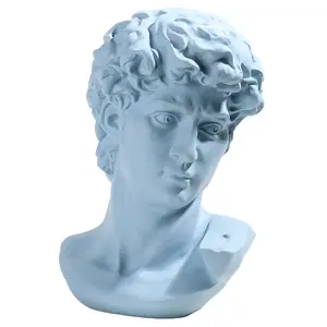 Custom polystone resin art statue matte color venus david greek modern art sculpture